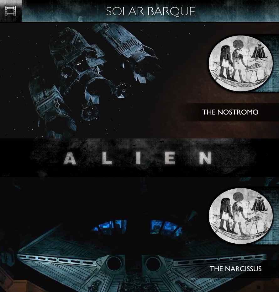 Alien (1979) - Solar Barque - Nostromo & Narcissus